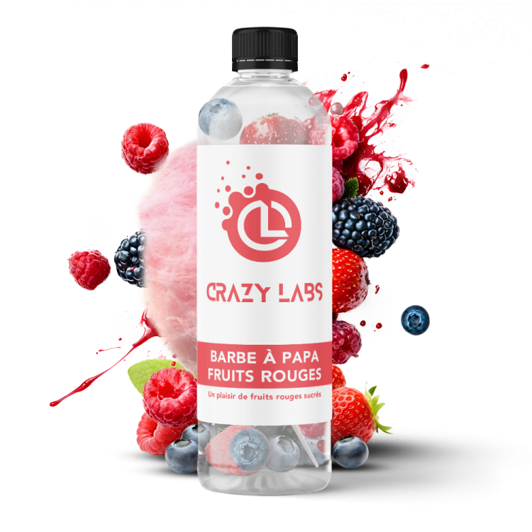 BARBE À PAPA FRUITS ROUGES - 1 LITRE - CRAZY LABS - Viking Vape