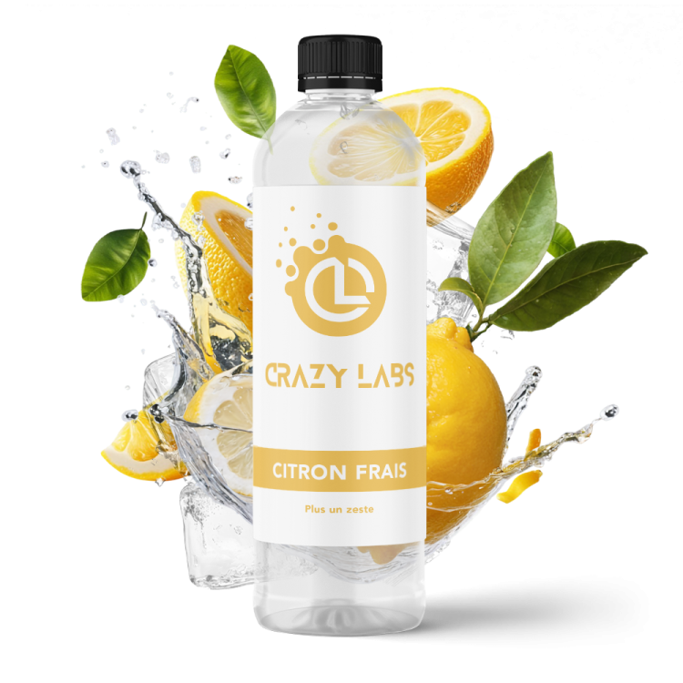 CRAZY LABS CITRON FRAIS 1 LITRE - Viking Vape