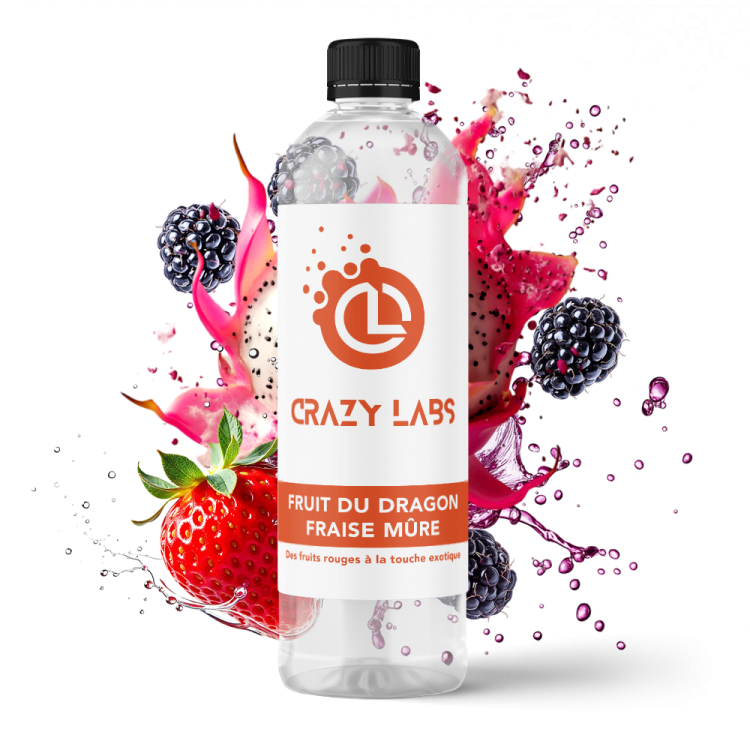 CRAZY LABSFRUIT DU DRAGON FRAISE MÛRE - 1 LITRE - CRAZY LABS CRAZY LABSFRUIT DU DRAGON FRAISE MÛRE - 1 LITRE - CRAZY LABS - Viking Vape