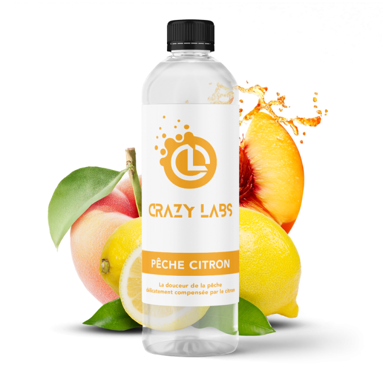 CRAZY LABS PÊCHE CITRON - 1 LITRE CRAZY LABS PÊCHE CITRON - 1 LITRE - Viking Vape