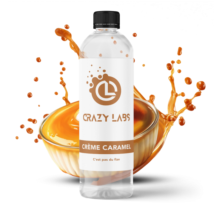 CREME CARAMEL - 1 LITRE - CRAZY LABS CREME CARAMEL - 1 LITRE - CRAZY LABS - Viking Vape