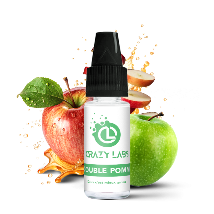 DOUBLE POMME - 10ML - CRAZY LABS DOUBLE POMME - 10ML - CRAZY LABS - Viking Vape