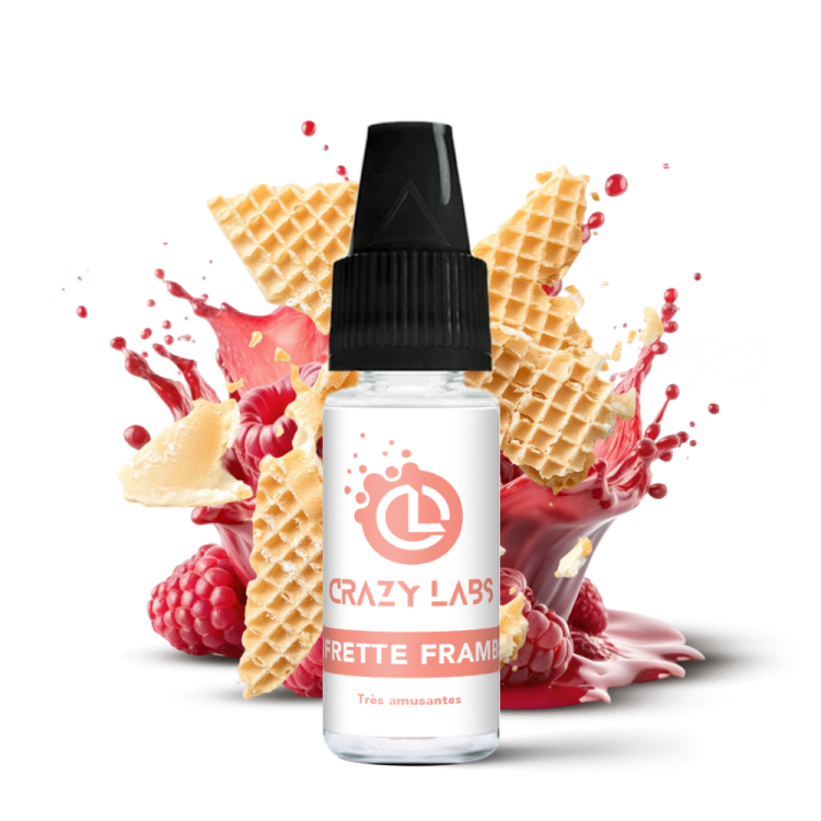GAUFRETTE FRAMBOISE - 10ML - CRAZY LABS GAUFRETTE FRAMBOISE - 10ML - CRAZY LABS - Viking Vape