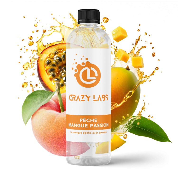 PÊCHE MANGUE PASSION - 1 LITRE - CRAZY LABS - Viking Vape