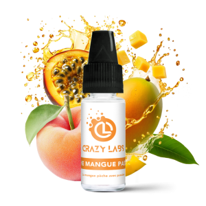 PÊCHE MANGUE PASSION - 10ML - CRAZY LABS - Viking Vape
