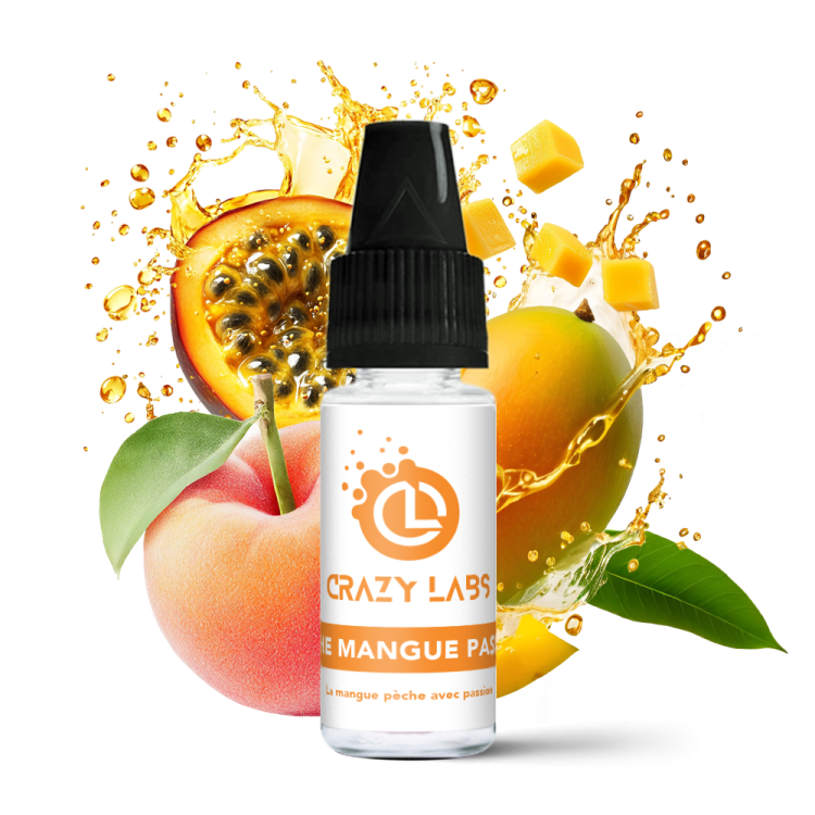 PÊCHE MANGUE PASSION - 10ML - CRAZY LABS PÊCHE MANGUE PASSION - 10ML - CRAZY LABS - Viking Vape