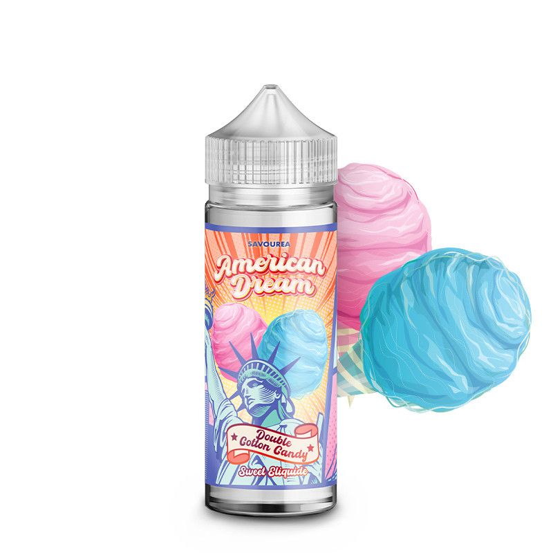 Double Cotton Candy 100ml - American Dream - 0mg - Viking Vape