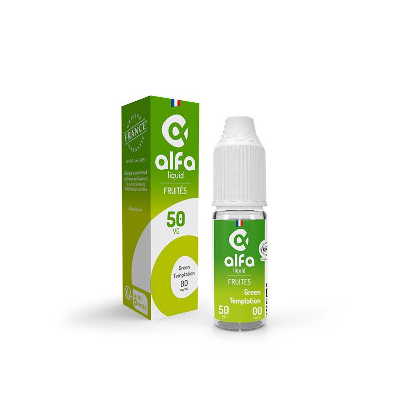 Green Temptation 10ml par 5 - Alfaliquid Green Temptation 10ml par 5 - Alfaliquid - Viking Vape