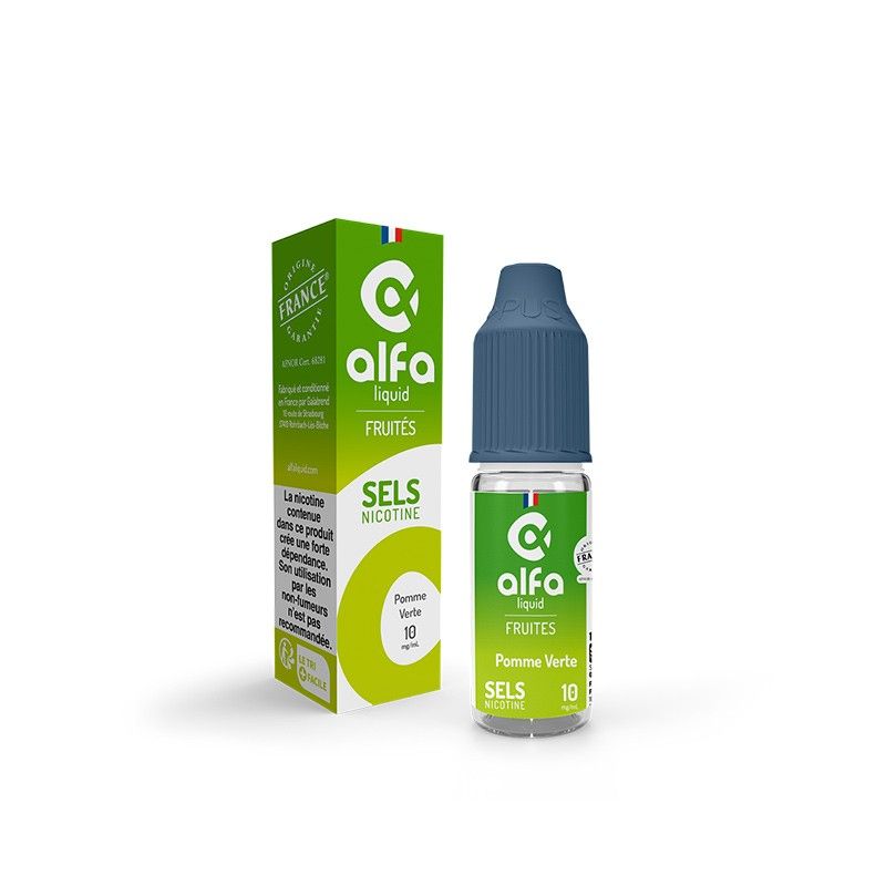 Pomme Verte 10ml par 5 - Sels - Alfaliquid - Viking Vape