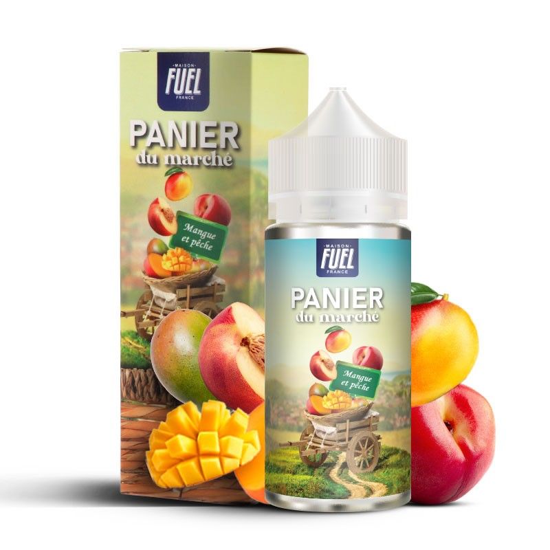 Mangue et Pêche 100ml - Panier du marché - 0mg - Viking Vape
