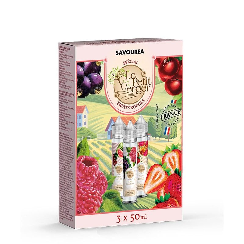 Pack 3x50ml - 0mg - Fruits Rouges - Le Petit Verger Pack 3x50ml - 0mg - Fruits Rouges - Le Petit Verger - Viking Vape