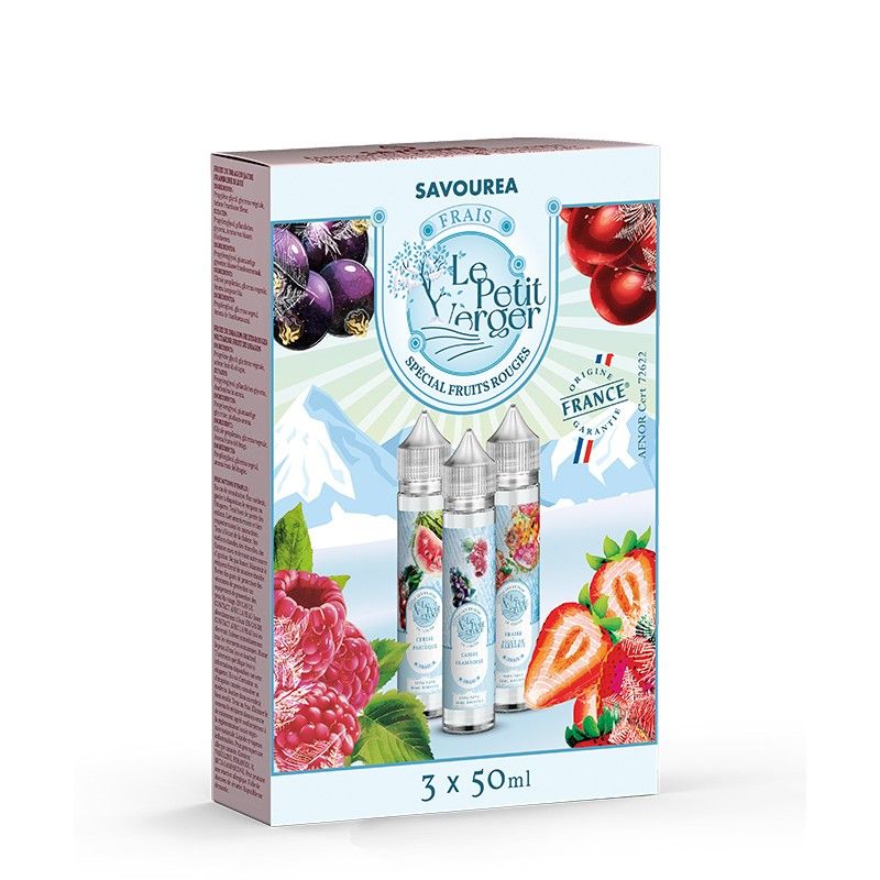 Pack 3x50ml - 0mg - Fruits Rouges - Le Petit Verger Frais Pack 3x50ml - 0mg - Fruits Rouges - Le Petit Verger Frais - Viking Vape