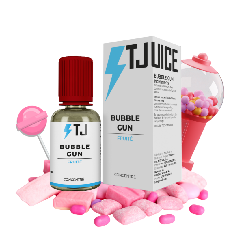 Concentré Bubblegun 30ml TPD FR - Tjuice Concentré Bubblegun 30ml TPD FR - Tjuice - Viking Vape
