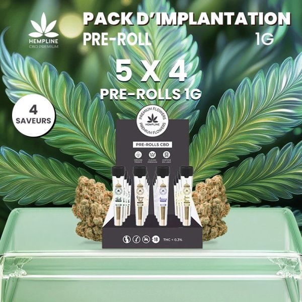Pack d'Implantation Pre-roll -1g (20pcs) - Hempline - Viking Vape