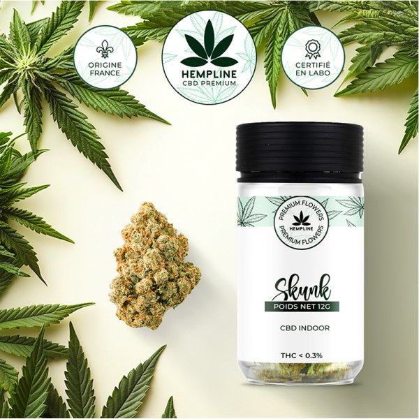 Skunk Fleur de CBD (12g) - Hempline Skunk Fleur de CBD (12g) - Hempline - Viking Vape
