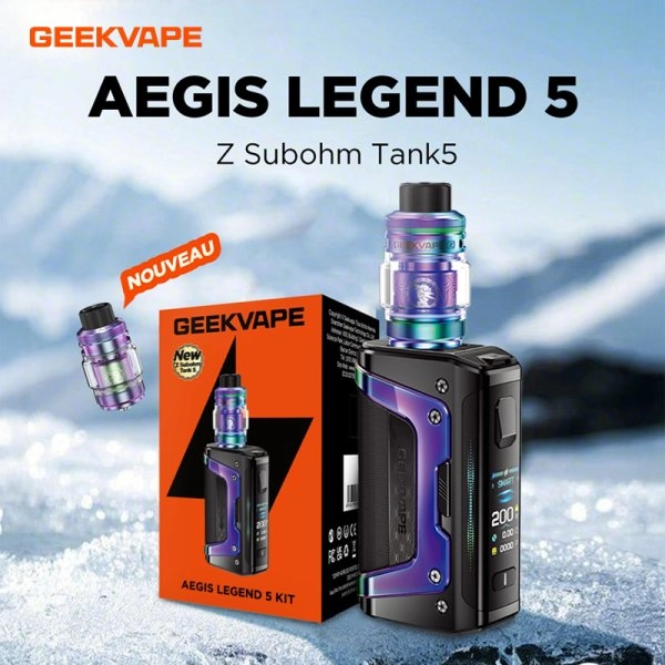 PACK AEGIS LEGEND 5 5.5ML (ZEUS SUB-OHM 5) 2X18650 - GEEKVAPE - Viking Vape